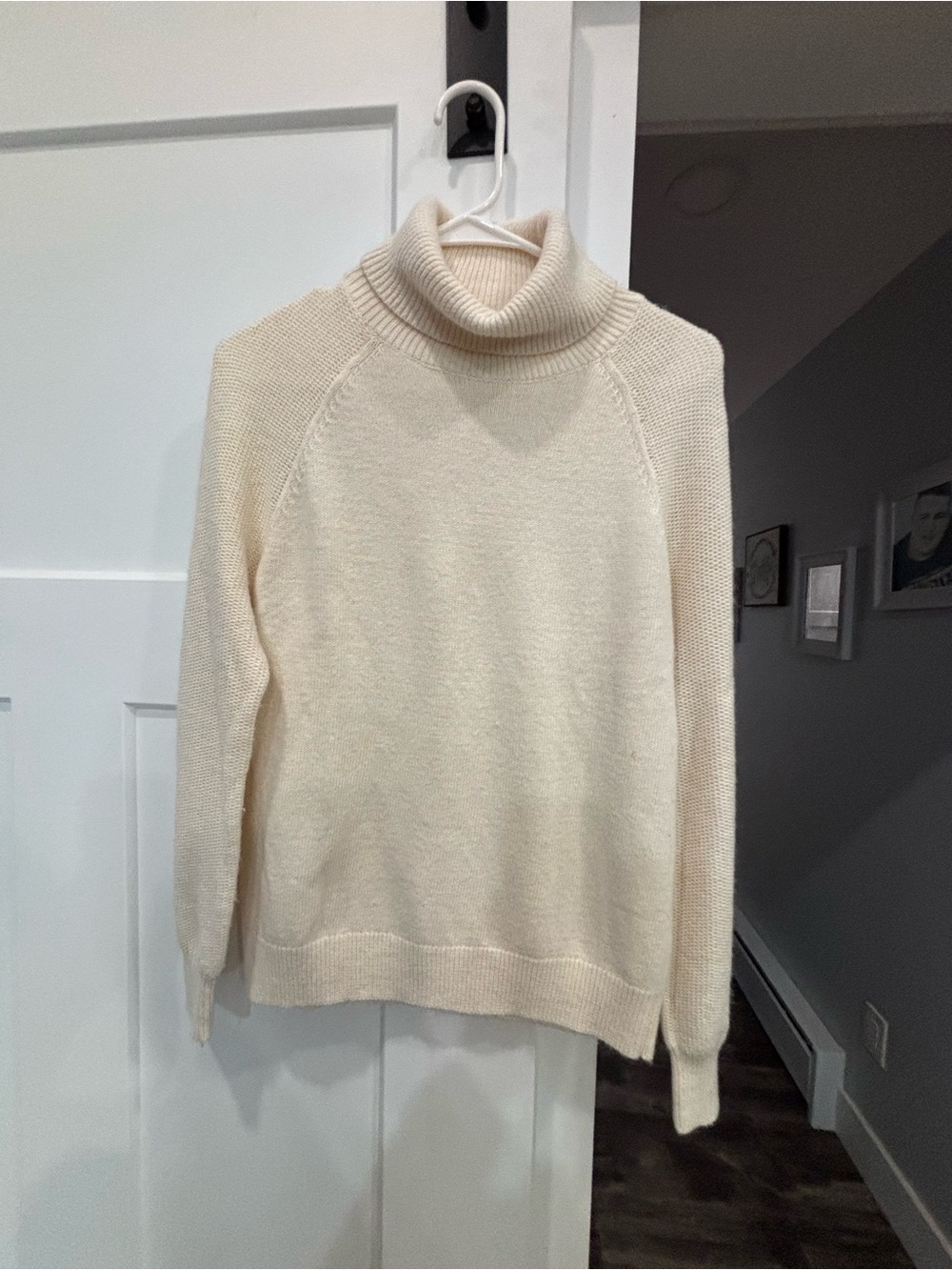 LOFT Cream Turtleneck Sweater - Soft Ribbed Collar